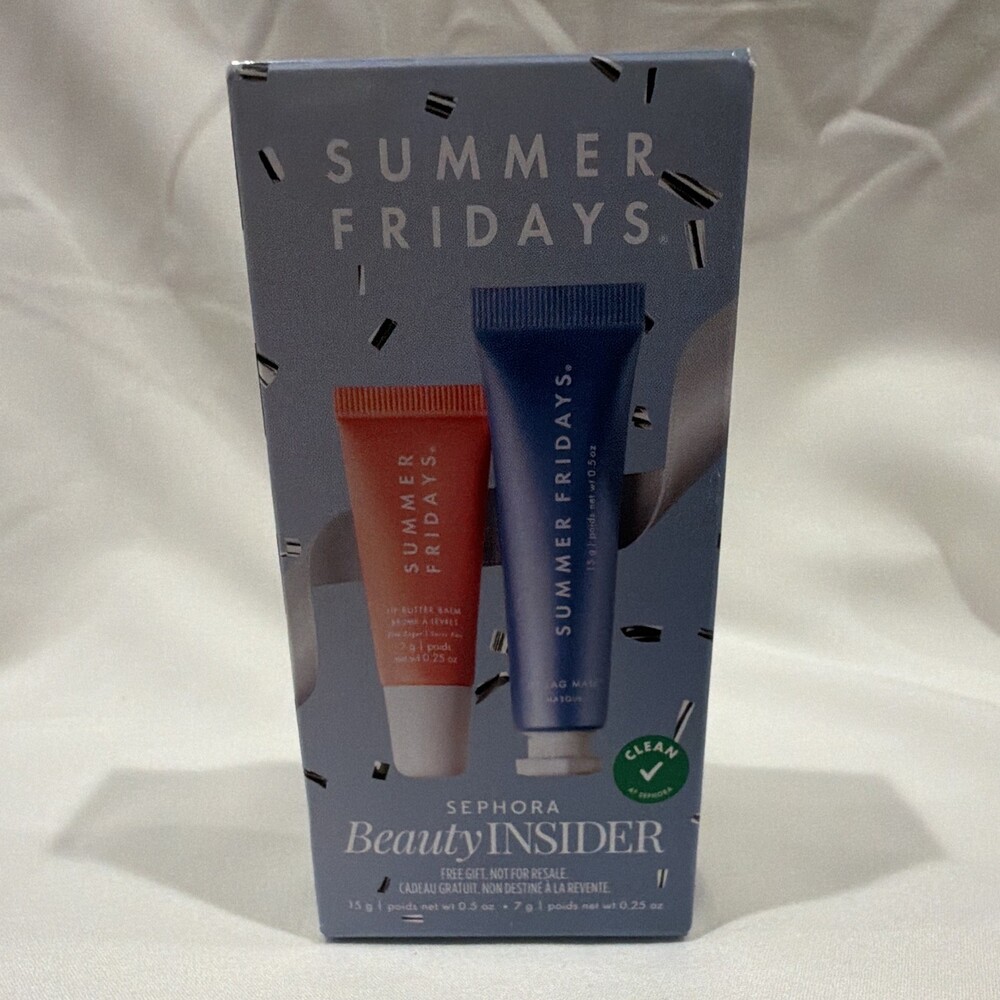 Summer Fridays Sephora Beauty Insider Mini Lip Balm & Jet Lag Face Mask Set
